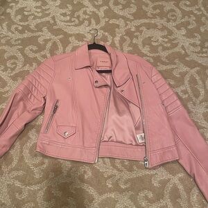 BlankNYC faux leather pink jacket